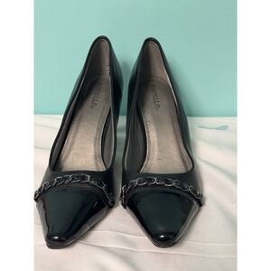 Marbella Flex Black Pumps Heel Sz‎ 9.5 M S-655